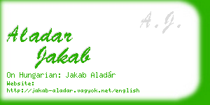 aladar jakab business card